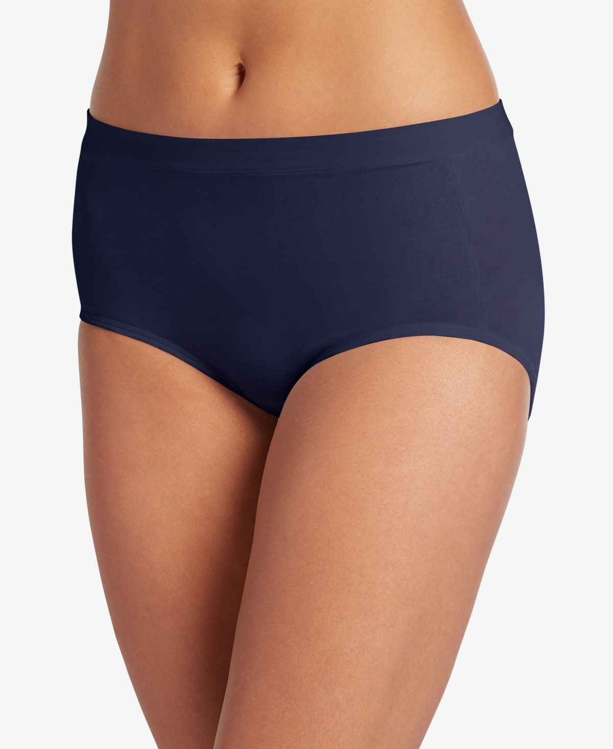 Cotton Stretch Brief 1556, available in extended sizes - Light Grey Heather