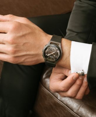 Men's Chronograph CURV Black Rubber Strap Watch 44mm 98A162