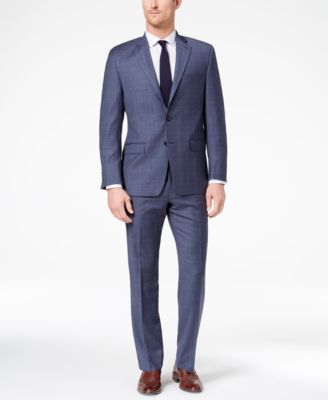 Lauren Ralph Lauren - Men's Classic-Fit Ultraflex Blue Plaid Suit