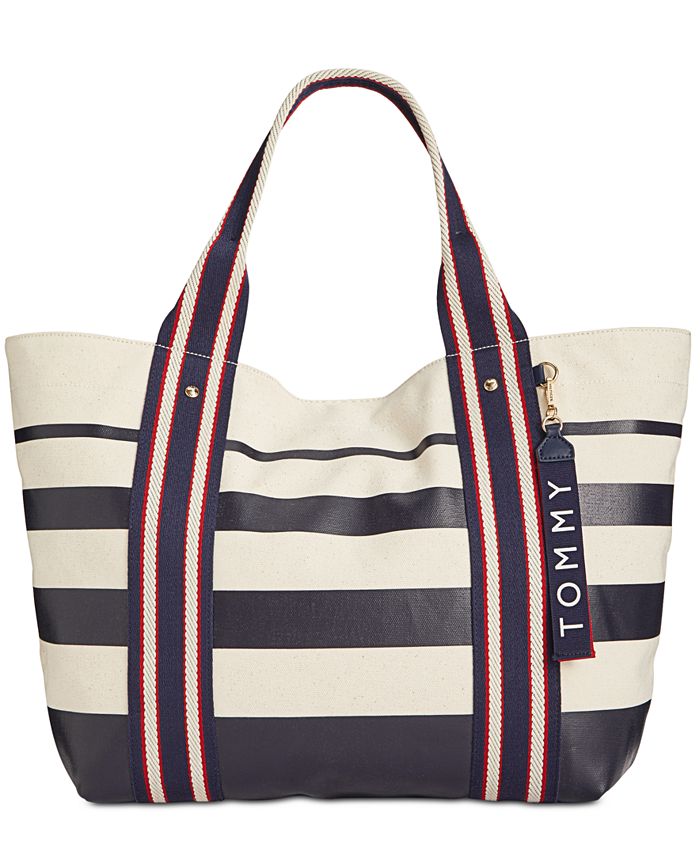 Tommy Hilfiger Classic Tommy Painted Stripe Tote - Macy's