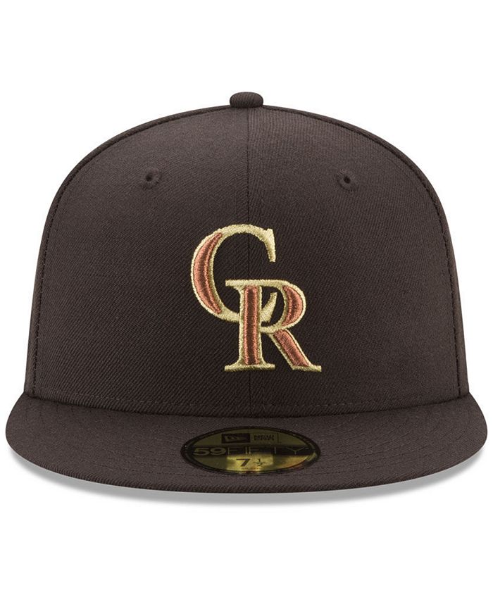 New Era Colorado Rockies Brown on Metallic 59FIFTY Fitted Cap - Macy's