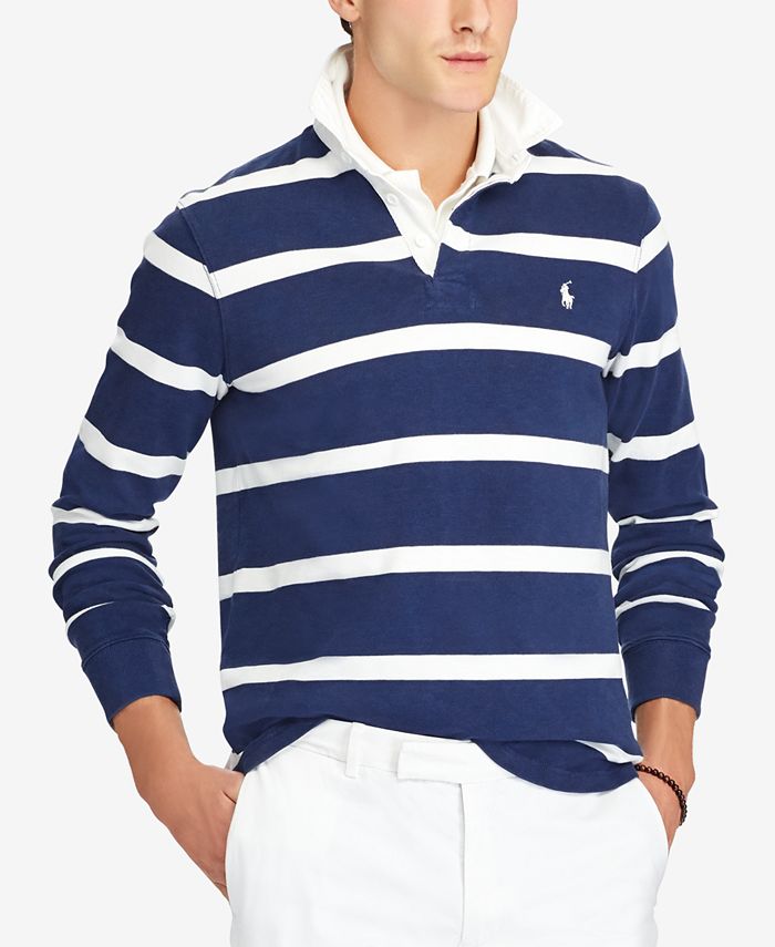 Polo Ralph Lauren Men's Iconic Striped Rugby Polo Shirt - Macy's