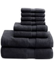 Tuli Black Trim Bath Towels