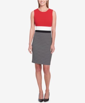 tommy hilfiger colorblock sheath dress