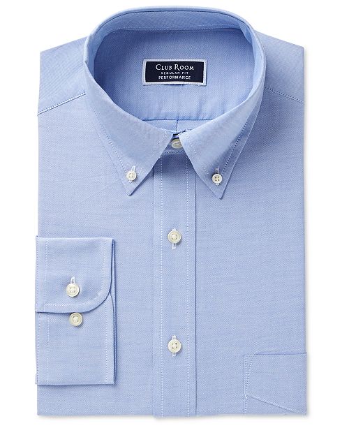 Men S Classic Regular Fit Performance Easy Care Oxford Solid Dress Shirt Created For Macy S