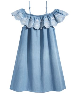 macy's blue jean dress