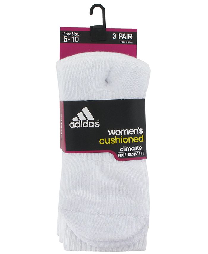 adidas 3-Pk. Cushioned ClimaLite® Women's Socks - Macy's