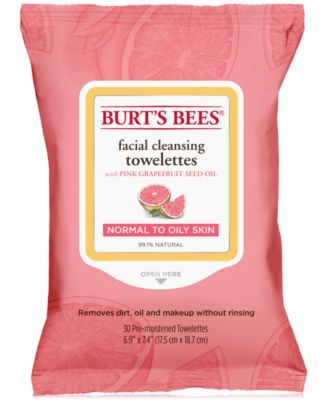 Burt's Bees - Facial Cleansing Towelettes - Pink Grapefruit, 30 count