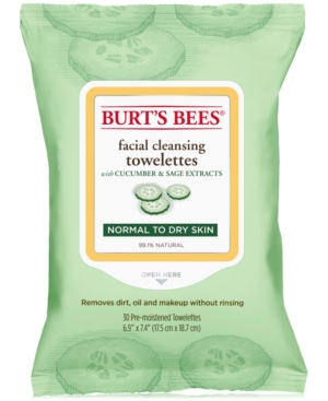 UPC 792850018129 product image for Burt's Bees Facial Cleansing Towelettes, Cucumber and Sage, 30 Count | upcitemdb.com
