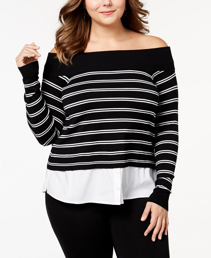 Macy's off shop the shoulder sweater