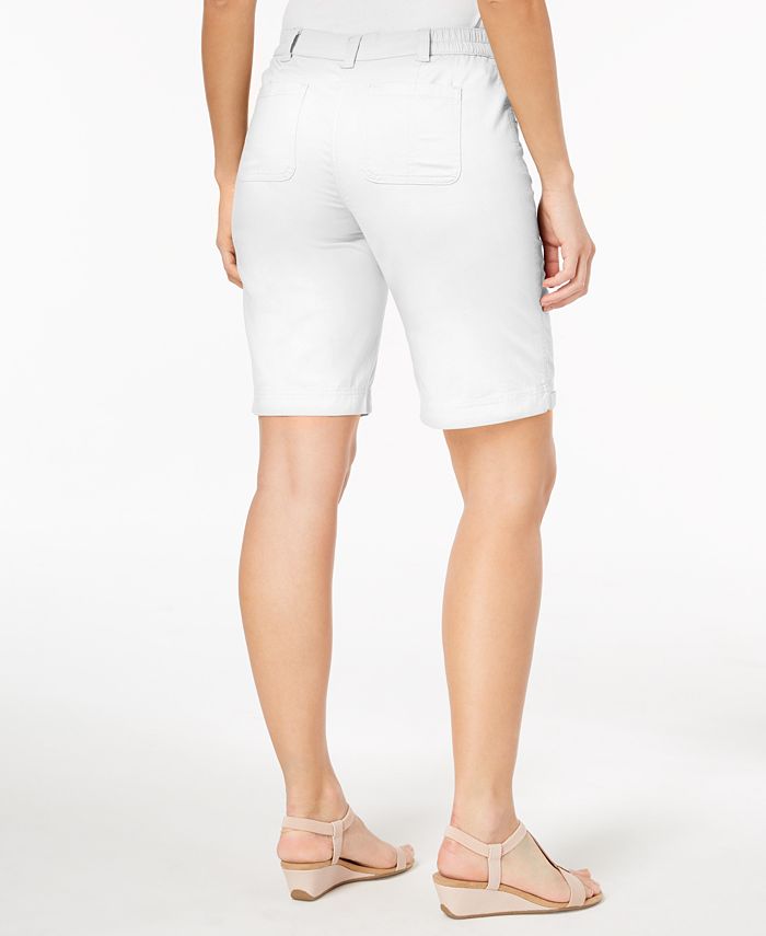 Karen Scott Petite Solid Cotton Shorts, Created for Macy's - Macy's