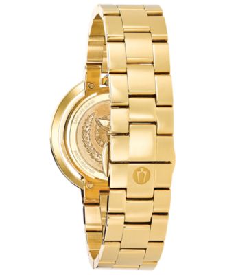 Women's Rubaiyat Diamond-Accent Gold-Tone Stainless Steel Bracelet Watch 35mm
