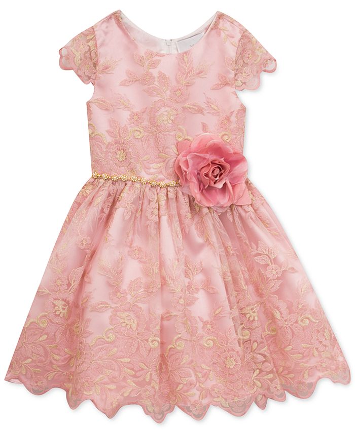 Rare Editions Floral Embroidered Party Dress, Toddler Girls, Created