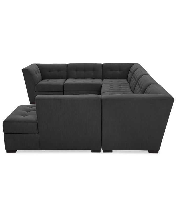 Furniture Roxanne II Performance Fabric 7Pc. Modular Sofa with Bumper