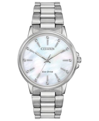 Citizen - Women's Eco-Drive Chandler Stainless Steel Bracelet Watch 37mm