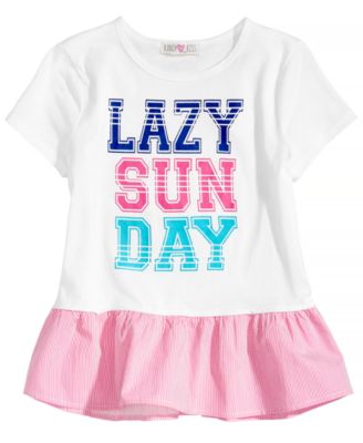 Kandy Kiss - Ruffle-Hem Printed Shirt, Big Girls (7-16)