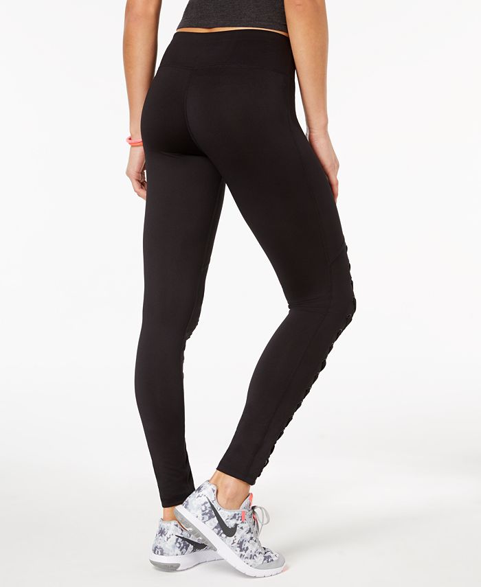 Material Girl Active Juniors' Lace-Up Leggings, Created for Macy's - Macy's