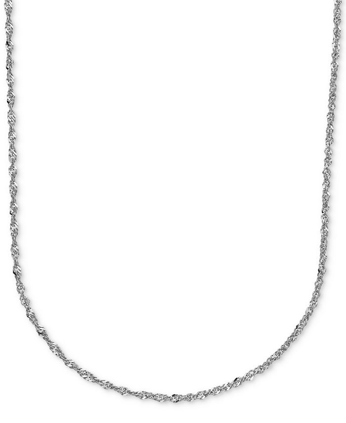 Italian Gold - Perfectina Chain Necklace in 14k White Gold