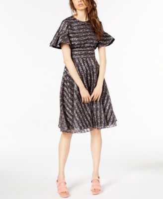 Jill Jill Stuart Printed Ruffled Sleeve Dress Created for Macy s Macy s