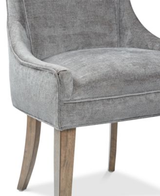 Ultra Traditional Fabric Upholstered Swoop Back Dining Side Chair, Set of 2