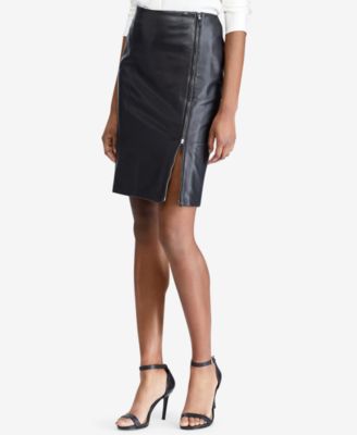lauren ralph lauren leather skirt