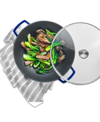 Martha Stewart Collection - Enameled Cast Iron 5-Qt. Wok