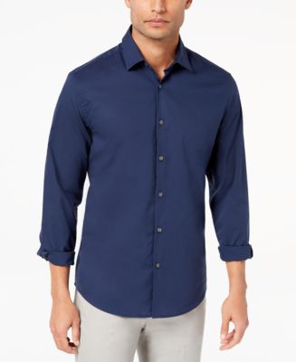 Alfani Men's Stretch Modern Solid Shirt, Created for Macy's - Macy's