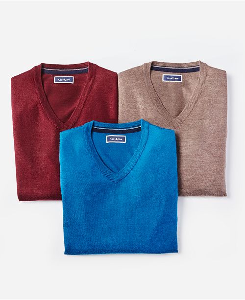 Club Room Men's Merino Performance VNeck Sweater, Created for Macy's