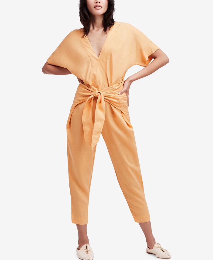 Free People Shining Sun Tie Detail Jumpsuit Macy s