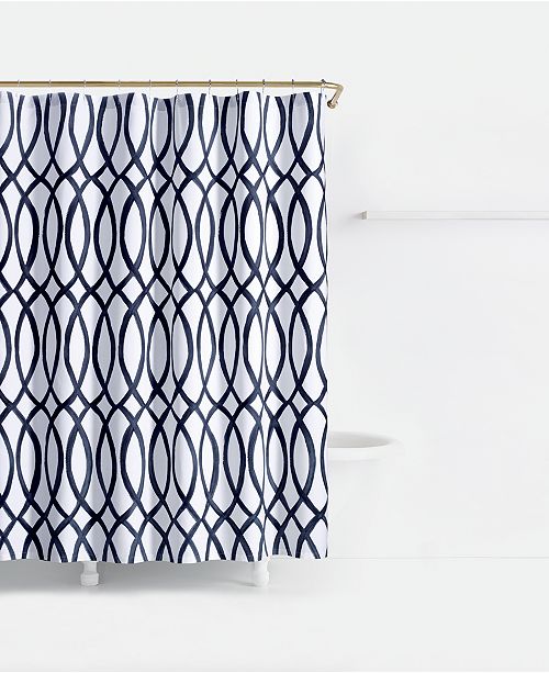 kate spade new york Painted Trellis Cotton Shower Curtain Shower