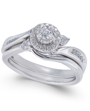 image of Diamond Twist Bridal Set (1/3 ct. t.w.) in 14k White Gold