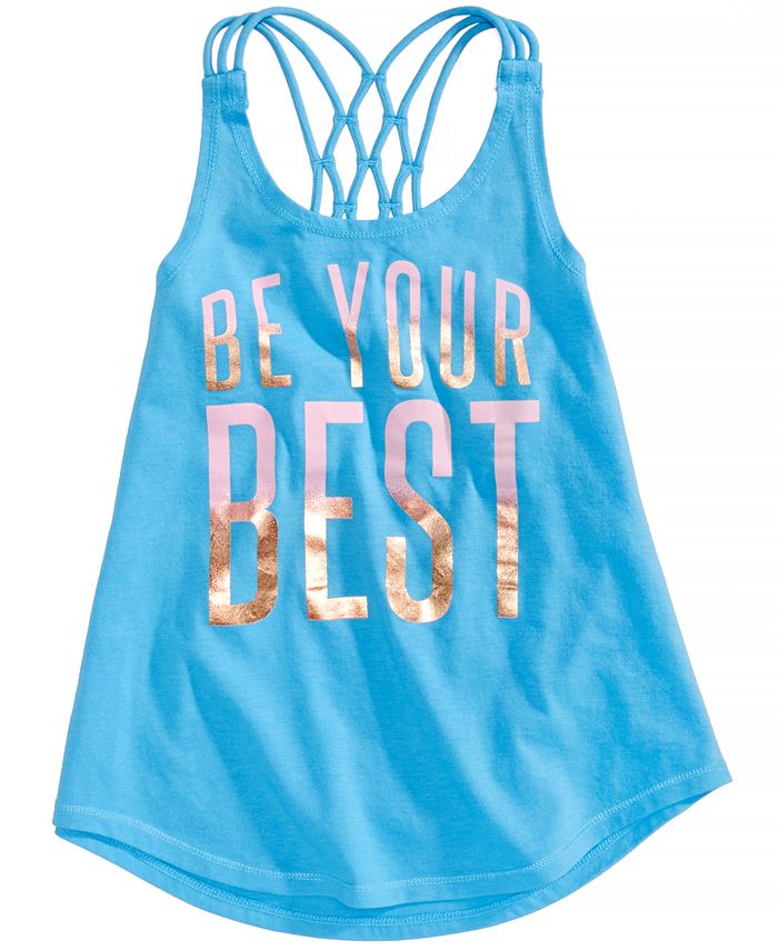 Ideology Best-Print Strappy Tank, Big Girls, Created for Macy's - Macy's
