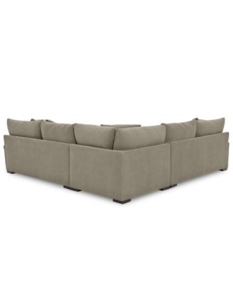 CLOSEOUT! Rhyder 3-Pc. 'L' Shaped Fabric Sectional Sofa, Created for Macy's
