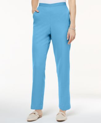 Alfred Dunner - Petite Flat-Front Pull-On Pants