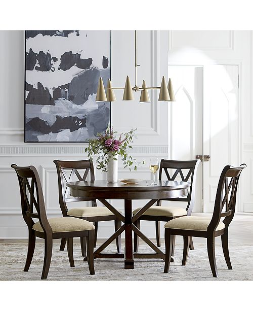 Furniture Baker Street Round Expandable Dining Furniture 5 Pc