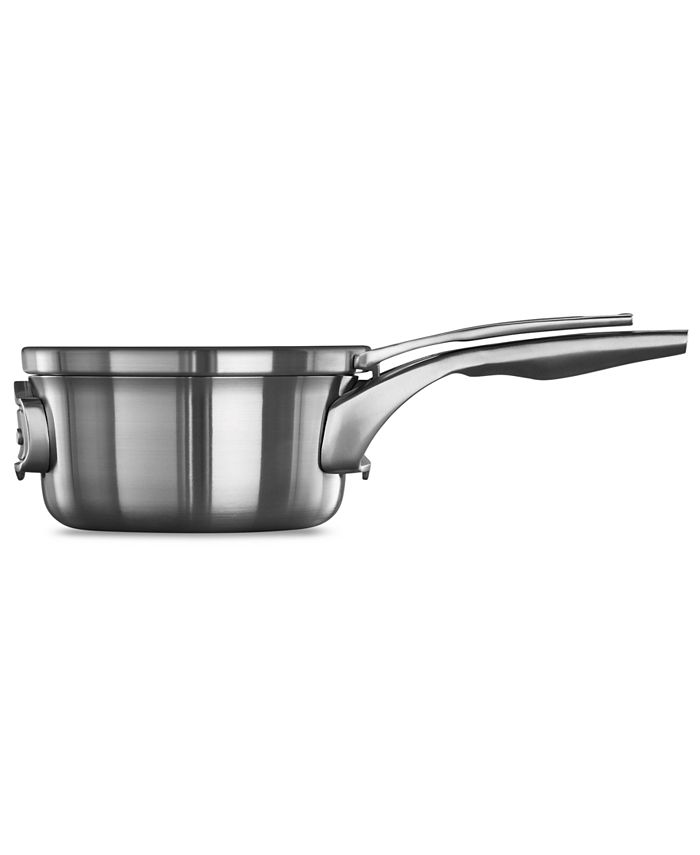 Calphalon Premier Space Saving Stainless Steel 4.5 Qt. Sauce Pan With Cover