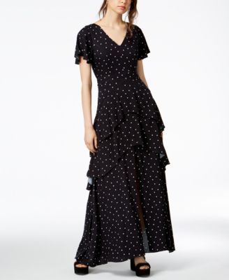 bar iii pleated maxi dress