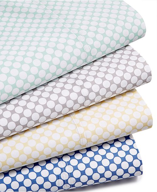 Charter Club Printed Dot Sheet Sets, 500 Thread Count, Created for Macy&#39;s & Reviews - Sheets ...