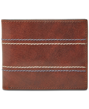 image of Fossil Men-s Reese Bifold Flip Id Leather Wallet