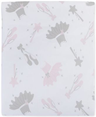 nojo ballerina bows 4 piece crib bedding set
