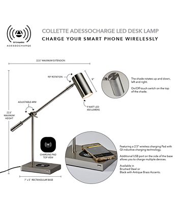 Adesso - Collette Charge LED Desk Lamp