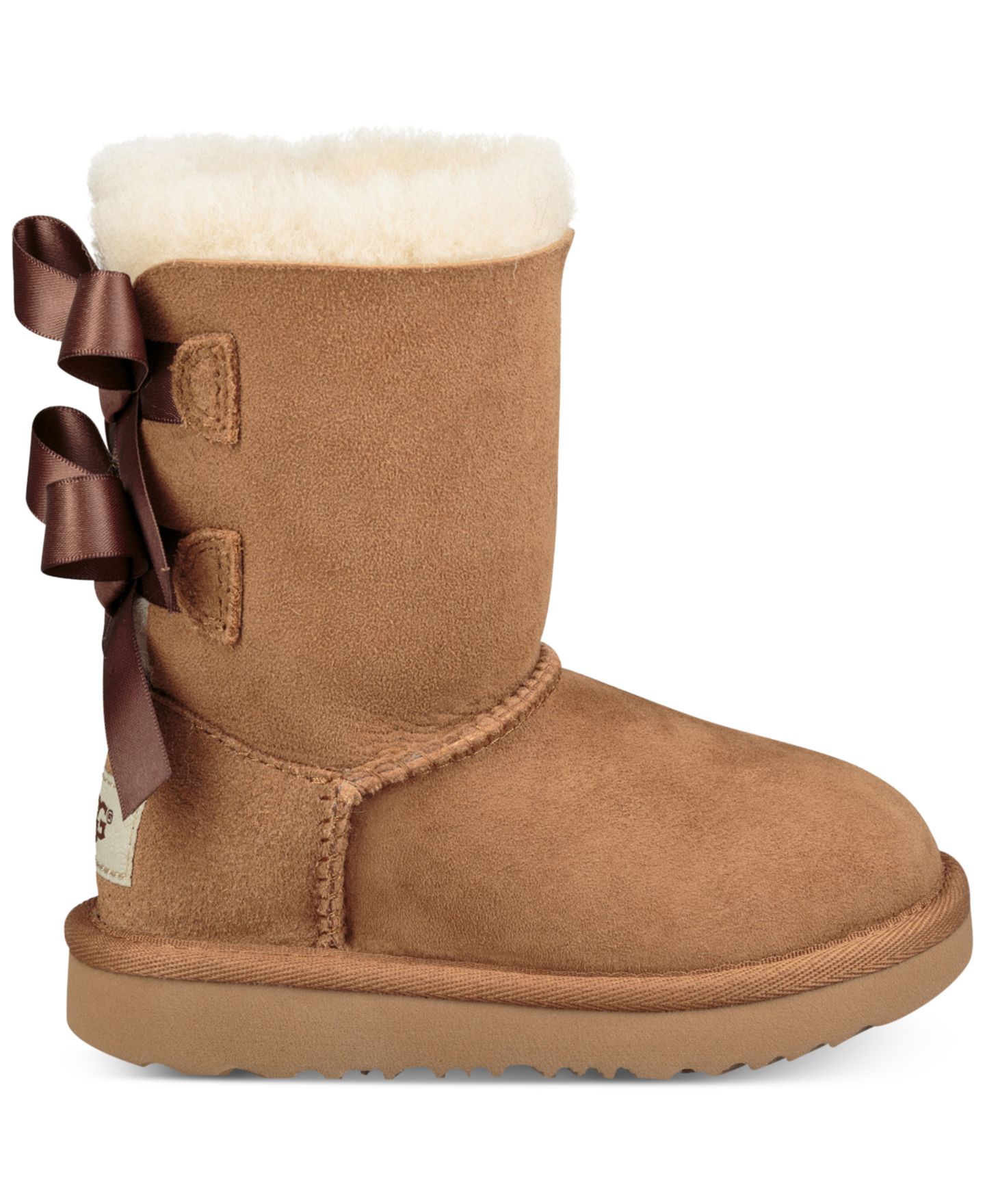 Ботинки UGG® Bailey Bow II Boots для девочек, цвет: Каштановый — фото 2