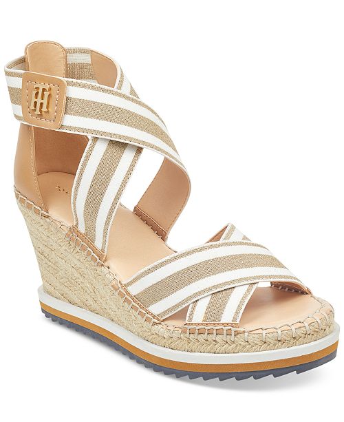 Tommy Hilfiger Yesia Espadrille Platform Wedge Sandals, Created for ...