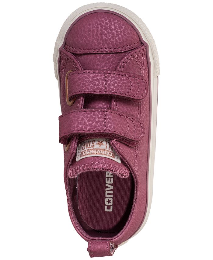 Converse Toddler Girls' Chuck Taylor Ox Leather Casual Sneakers from ...