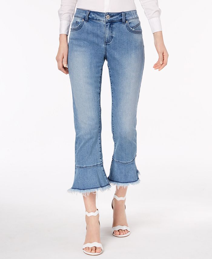 INC International Concepts I.N.C. Flared Cropped Jeans Created