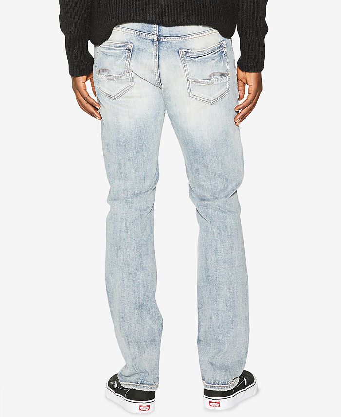 Silver Jeans Co. Men's Konrad Slim Leg Straight Fit Stretch Jeans - Macy's