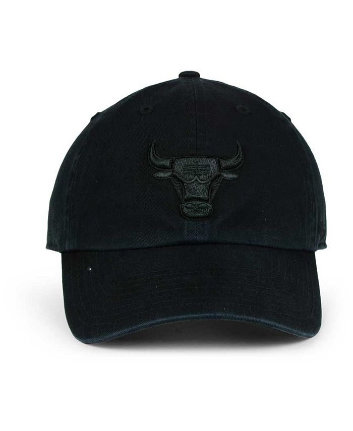 '47 Brand Chicago Bulls Black on Black CLEAN UP Cap - Macy's