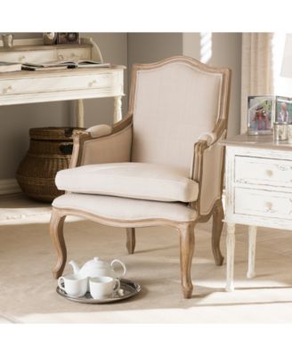 Kempler Wood Traditional French Accent Chair