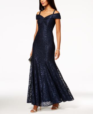 macys navy gown