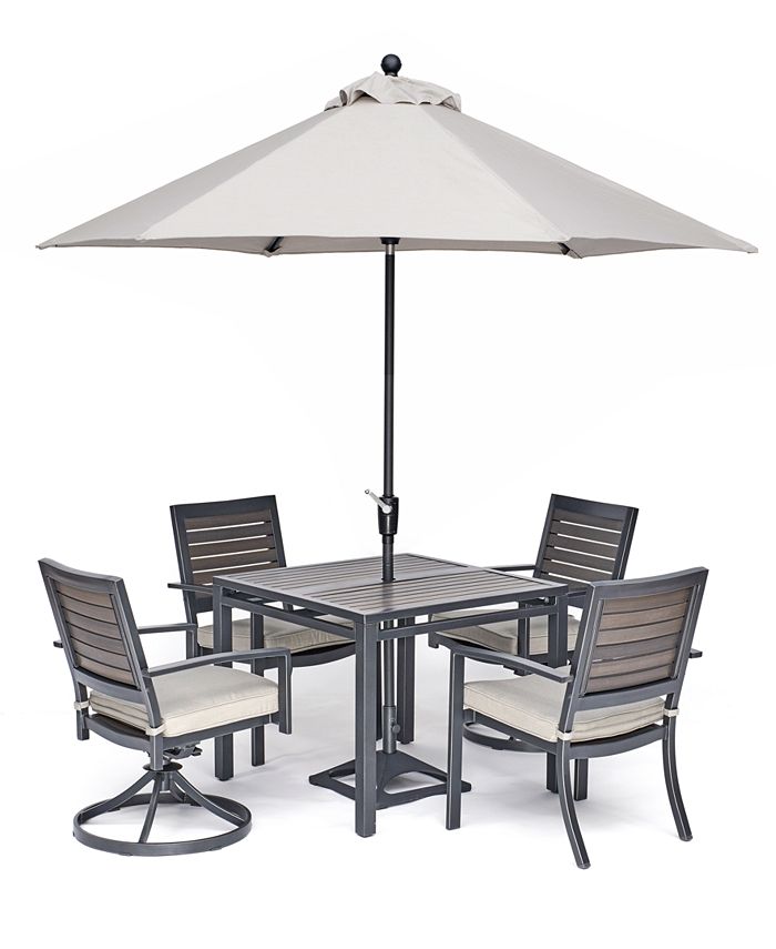 Furniture Marlough II Outdoor Aluminum 5Pc. Dining Set (36" Square
